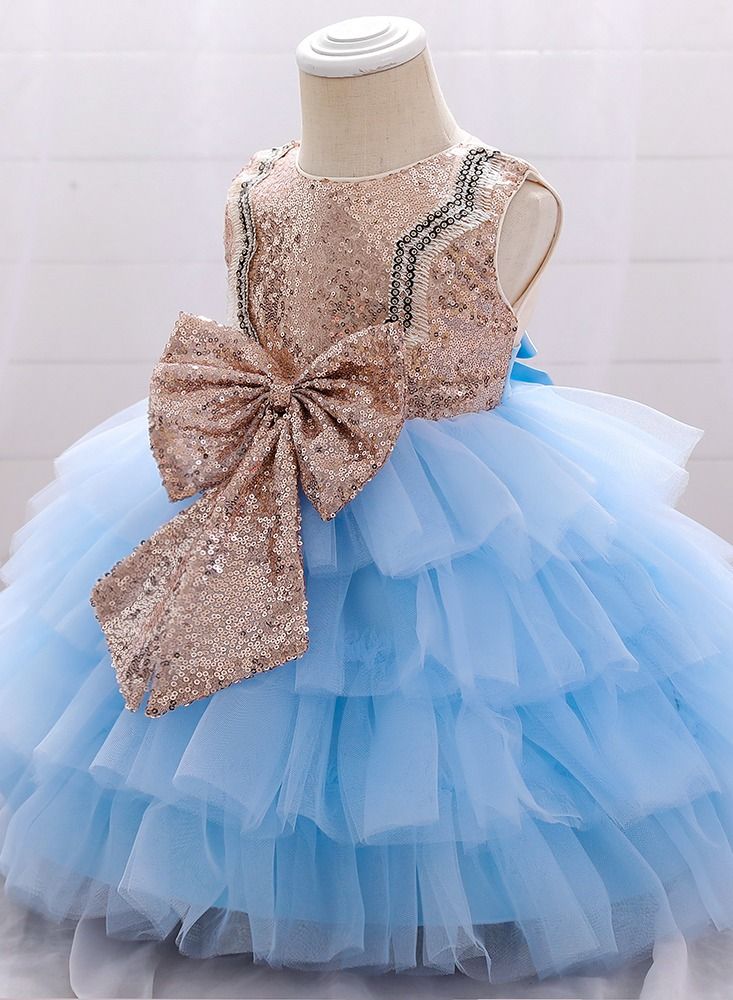 Sequins Flower Mesh Dress
