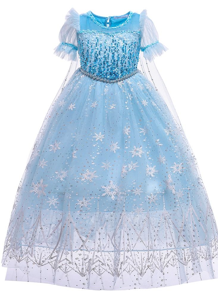 Princess Cap Sleeve Maxi Dress