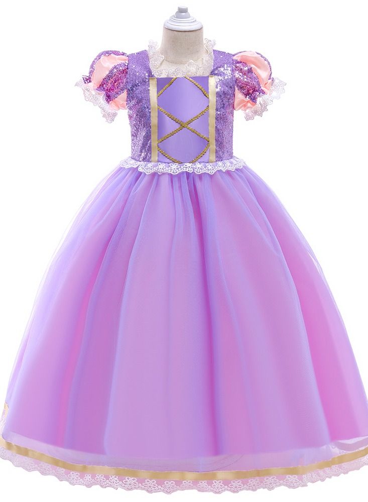 Princess Cap Sleeve Maxi Dress