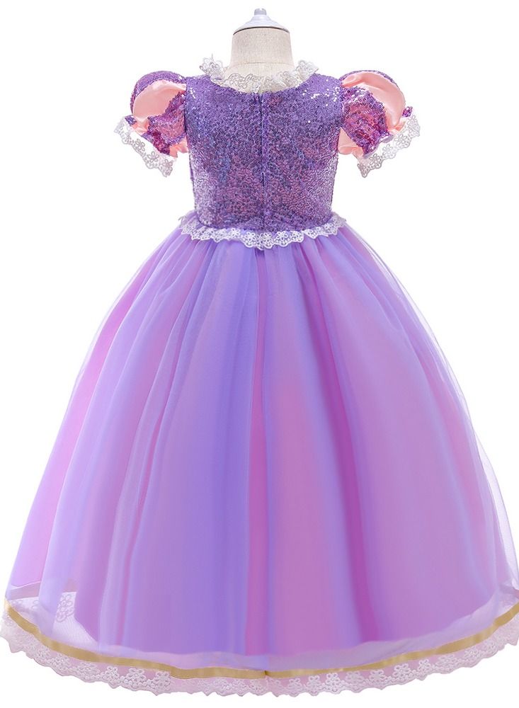 Princess Cap Sleeve Maxi Dress