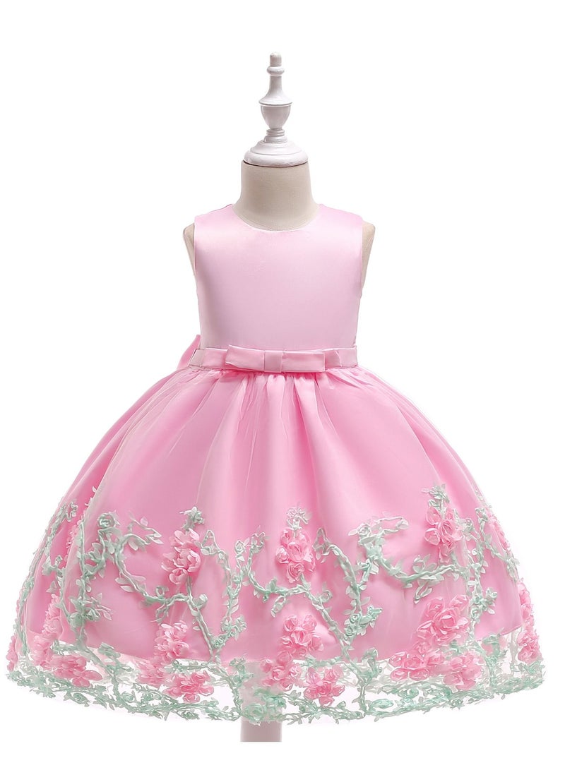 Fashionable Lovely Girl Princess Dress Pink