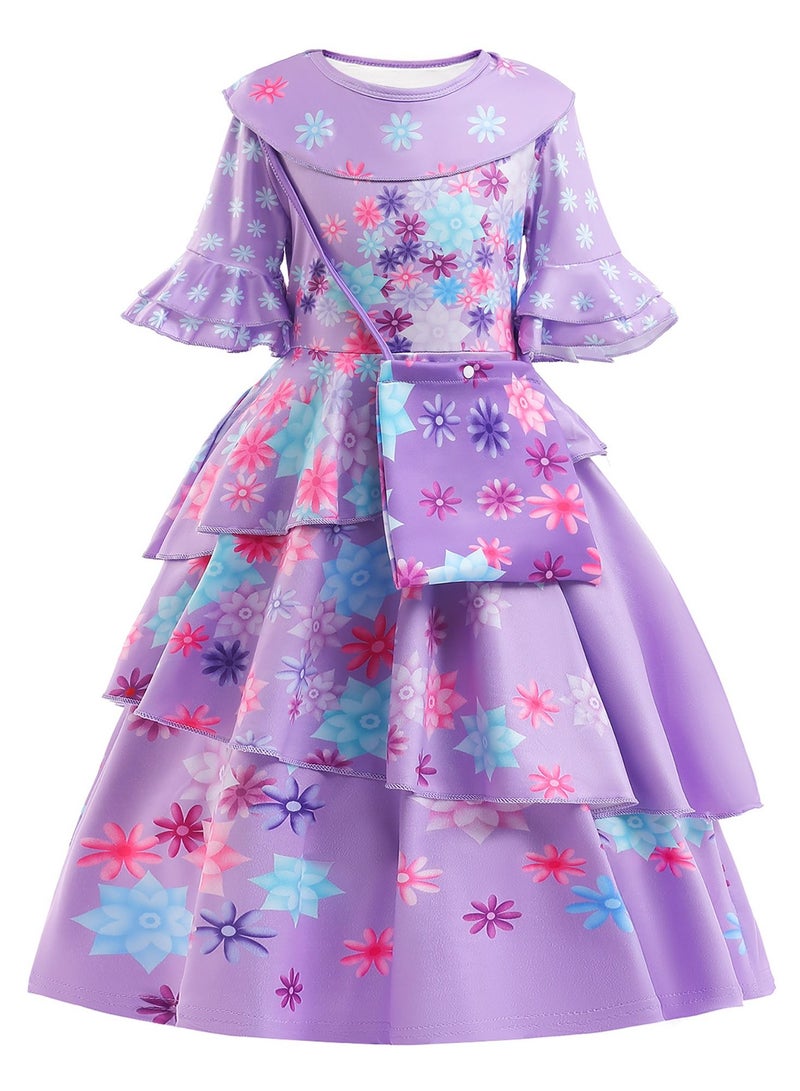 Stylish Fairy Flower Dress Purple