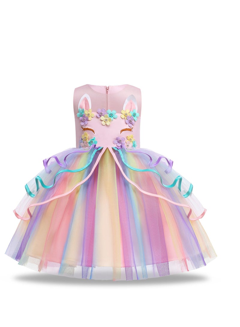 Fashionable Cute Girls Dresses Pink