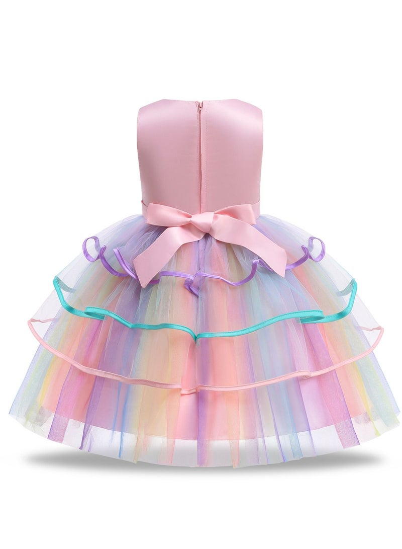 Fashionable Cute Girls Dresses Pink
