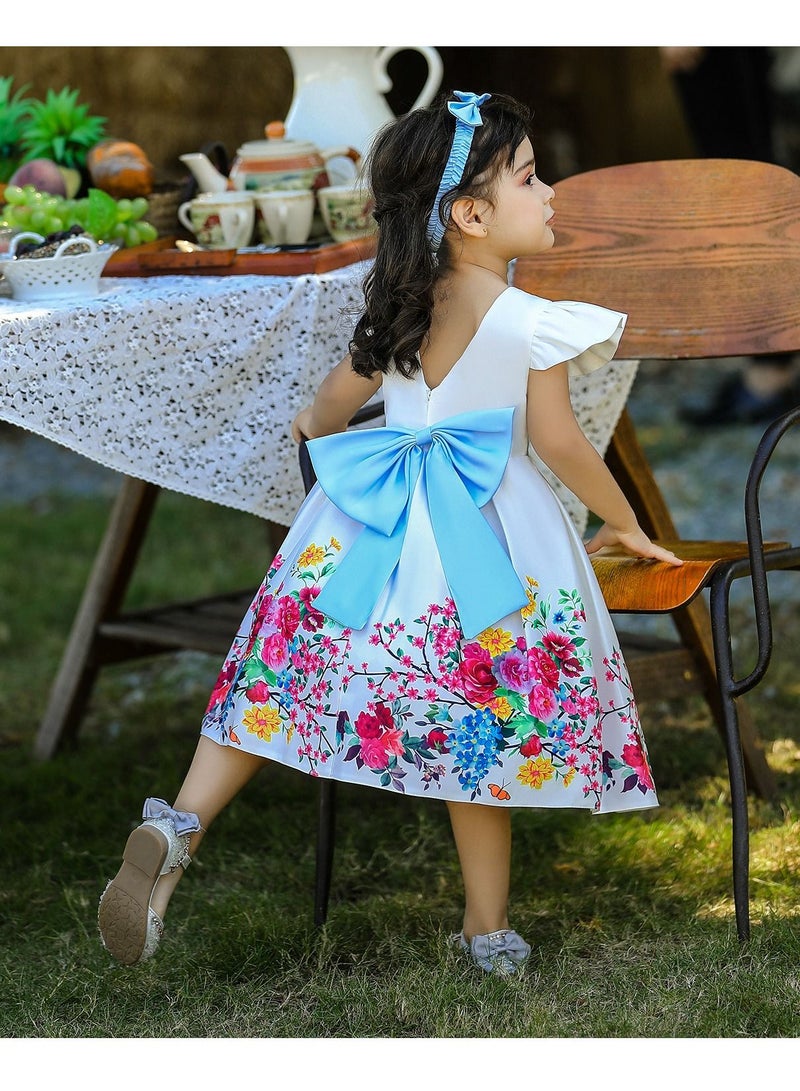 Fashionable Cute Girls Dresses White