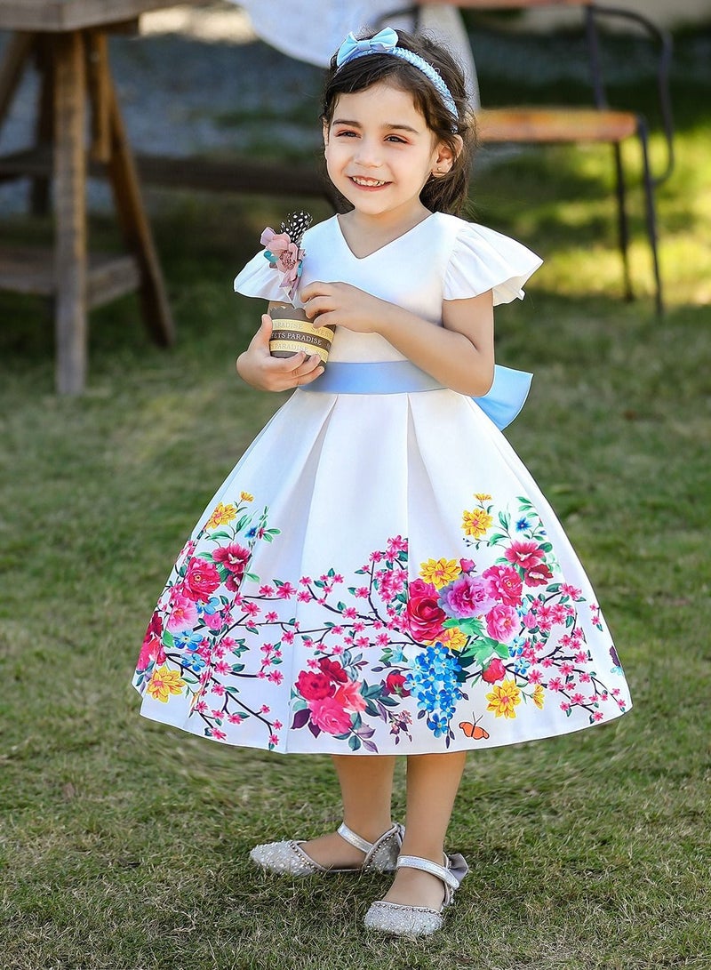 Fashionable Cute Girls Dresses White