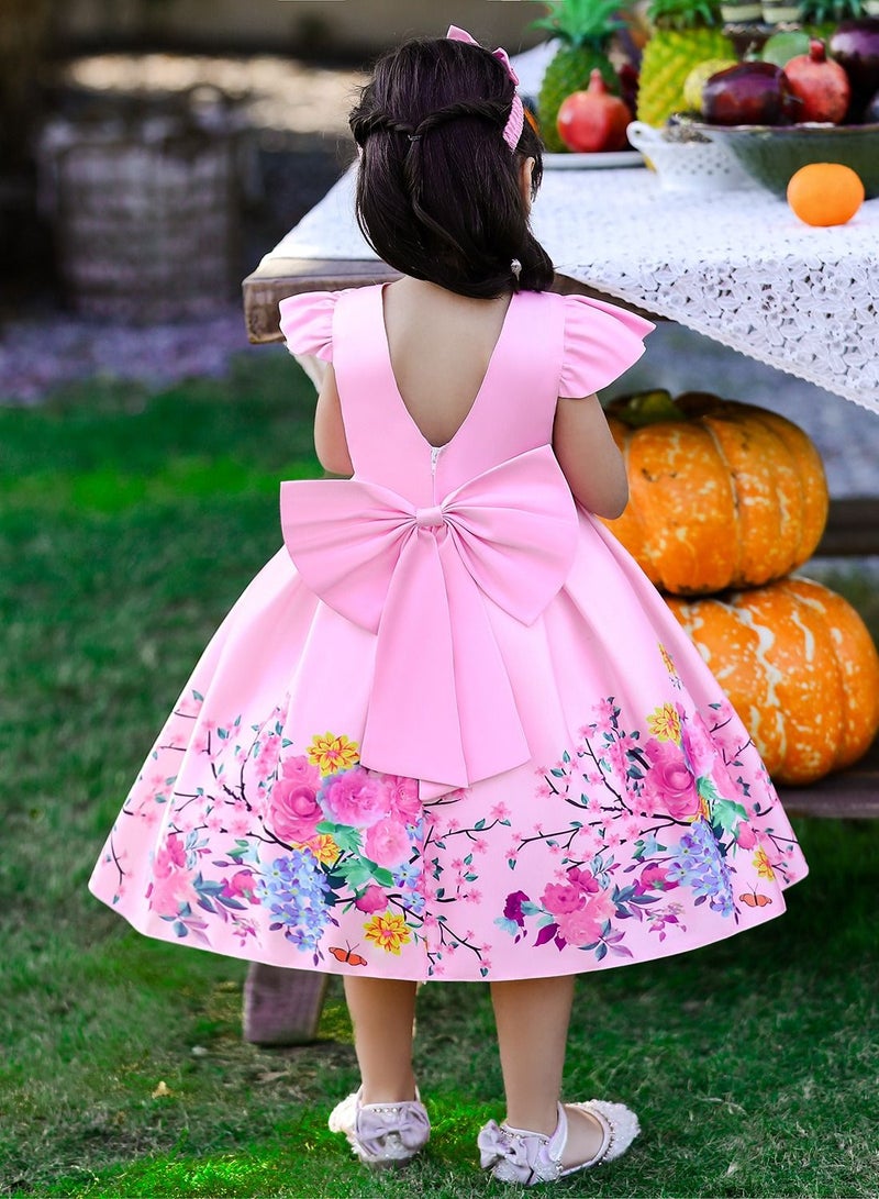 Fashionable Cute Girls Dresses Pink
