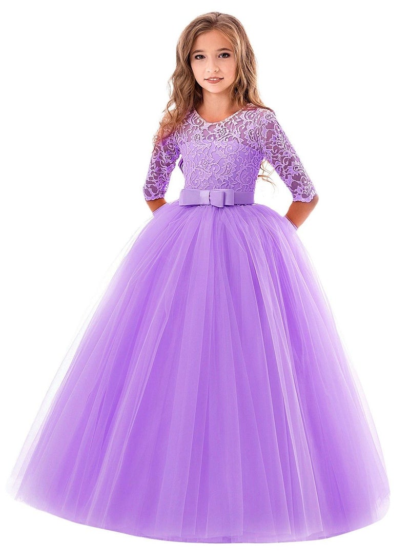Fashionable Cute Girls Dresses Purple