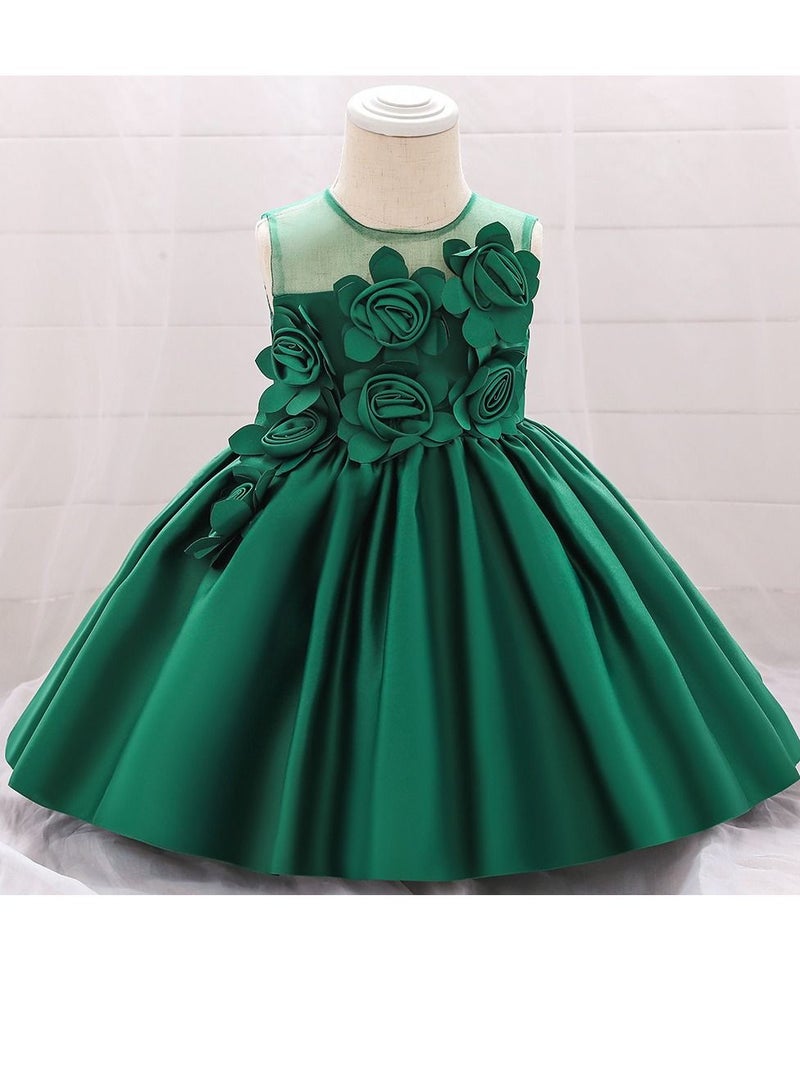 Fashionable Cute Girls Dresses Green