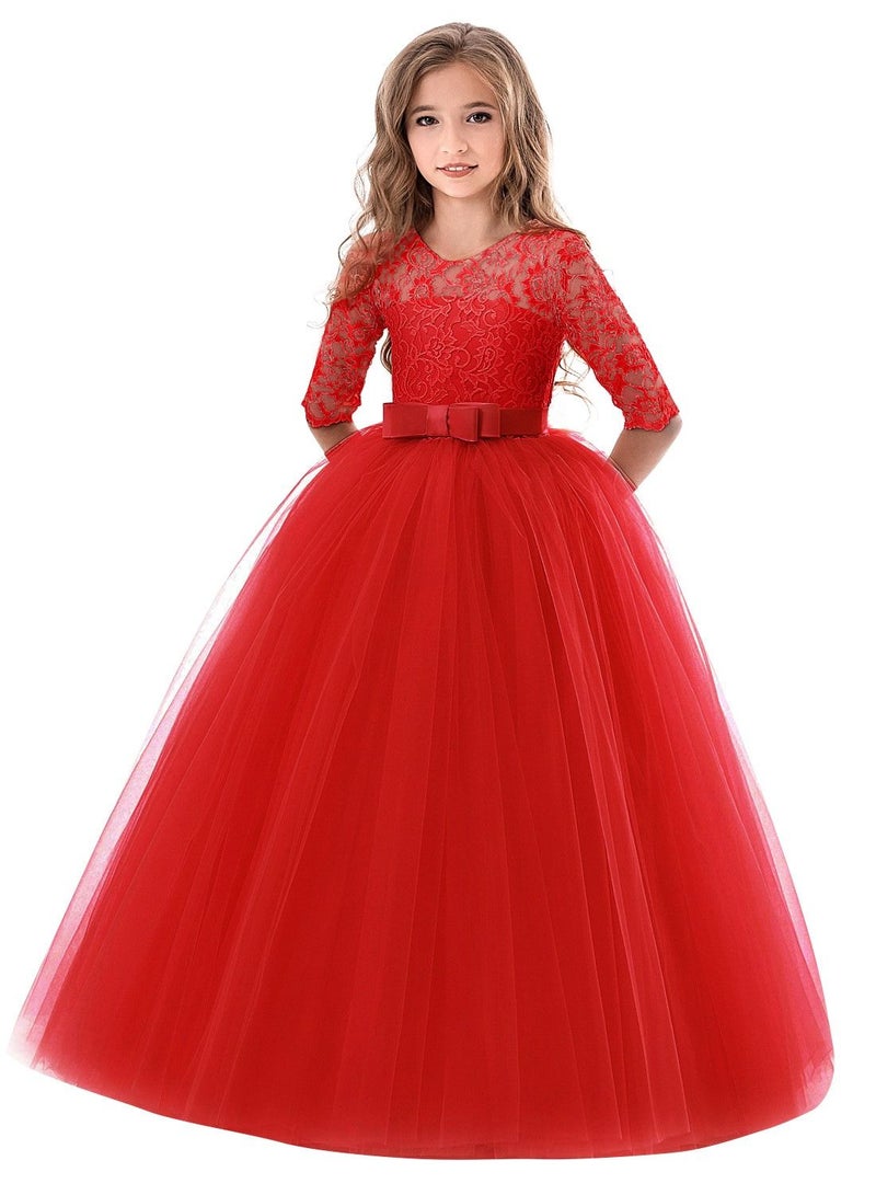 Fashionable Cute Girls Dresses Red