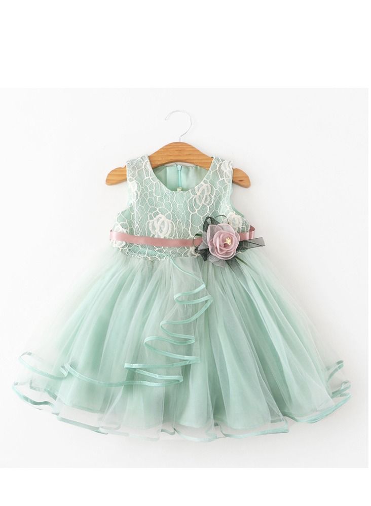 Fashionable Cute Girls Dresses Green