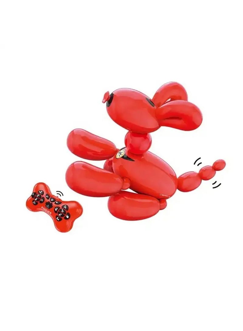 Fitto Remote Control Dog Ballon Dog Shape Smart Robot Dog, Programable, Stunts, Dances, and Responds To Clapping, Red