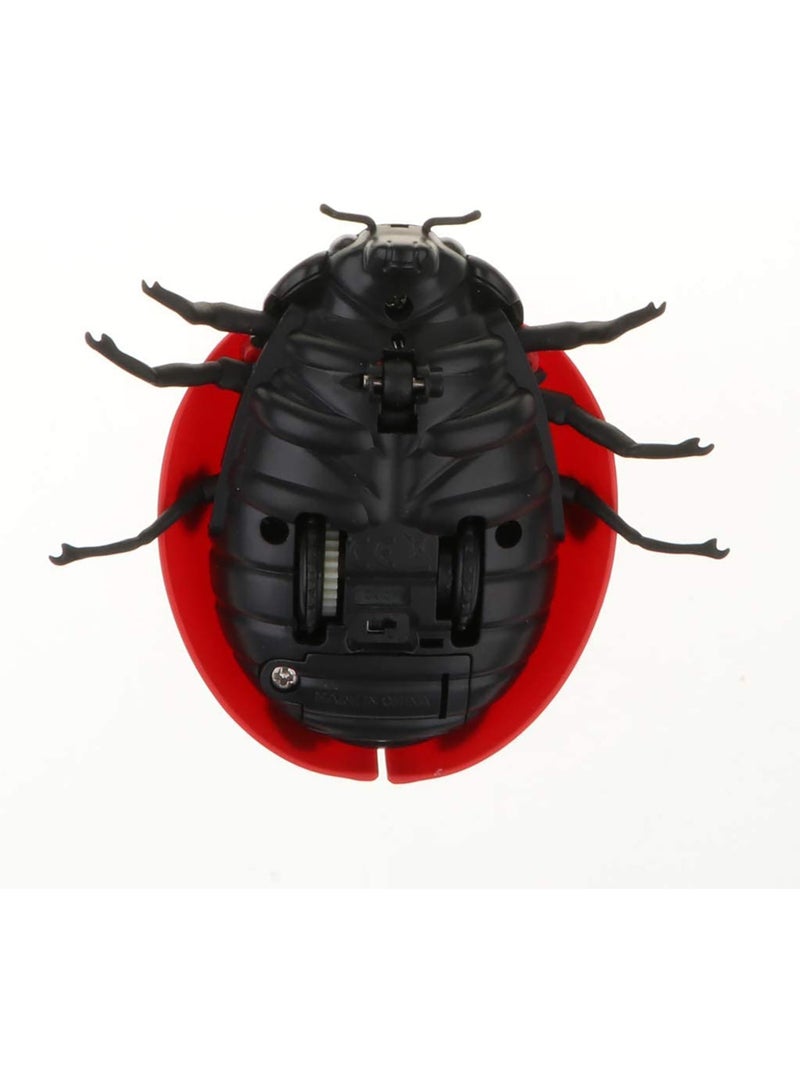 Fitto Remote Control Wall Climbing Lady Bug Toy - Life Like with Movement, Sound and Light, Red