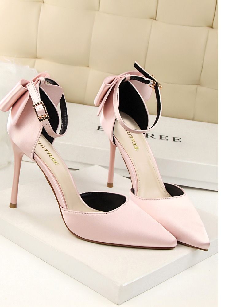 High-Heeled Stiletto Pointed Shoes Heel Height 10CM Pink