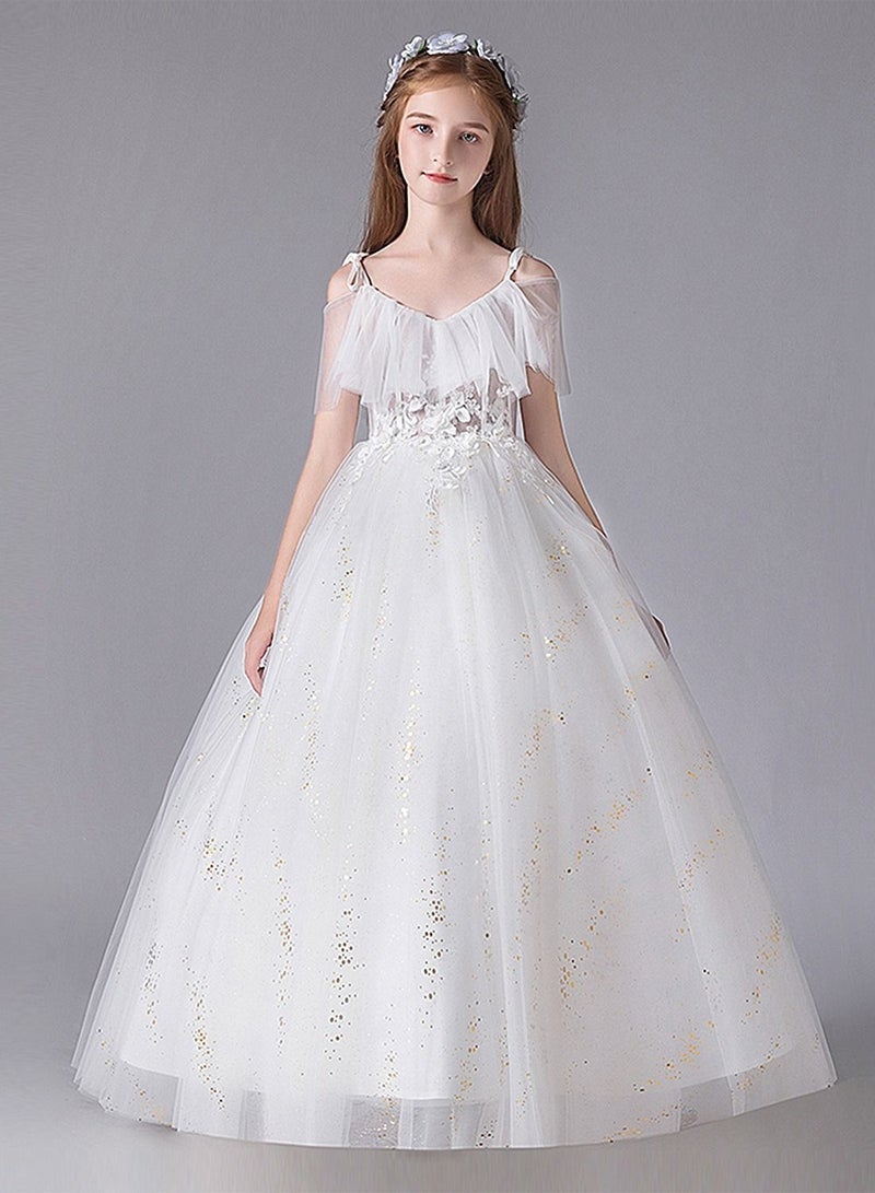 Fashionable Cute Girls Dresses White