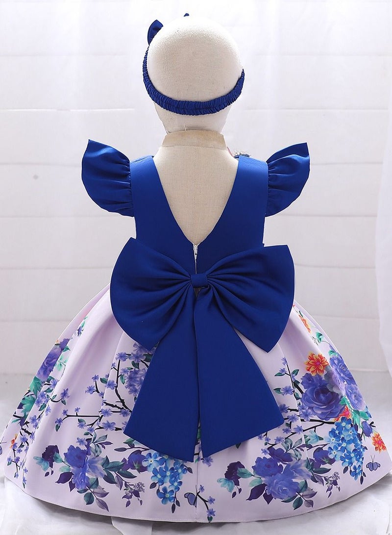Fashionable Cute Girls Dresses Blue