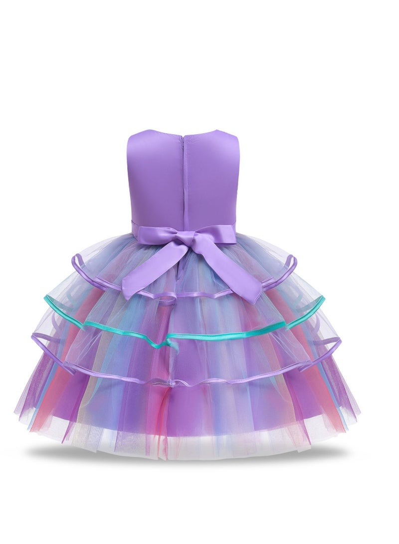 Fashionable Cute Girls Dresses Purple