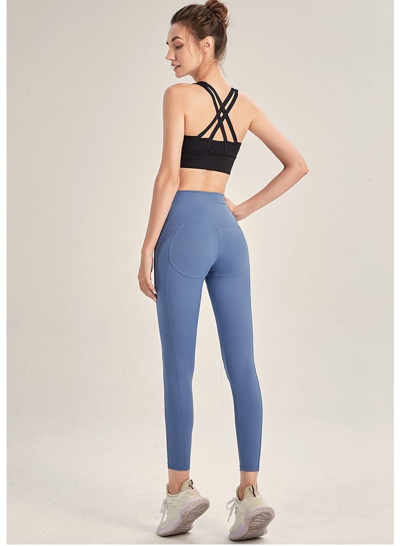 Solid Stretch Yogo Pants Blue