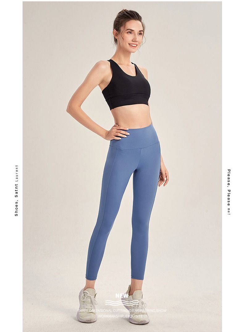 Solid Stretch Yogo Pants Blue