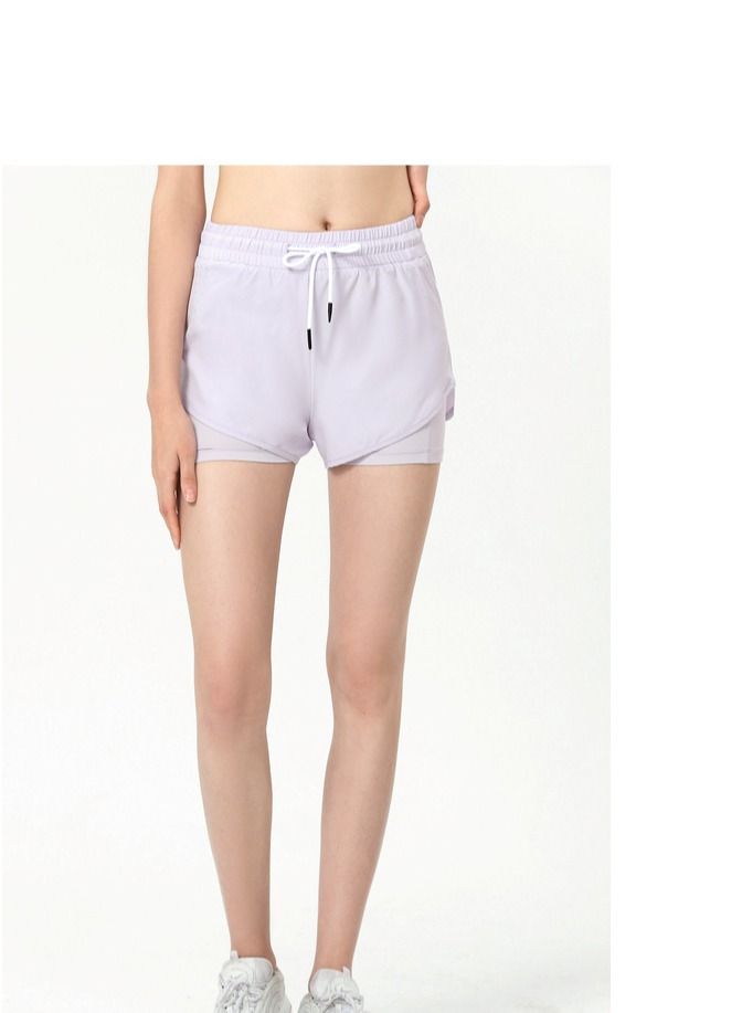 Exercise Fitness Running Speed Dry Shorts White