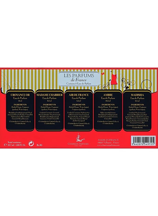 5 Eaux de Parfum Gift Set - 'Collection Luxe' - 49.7 ml - Made in Provence, France