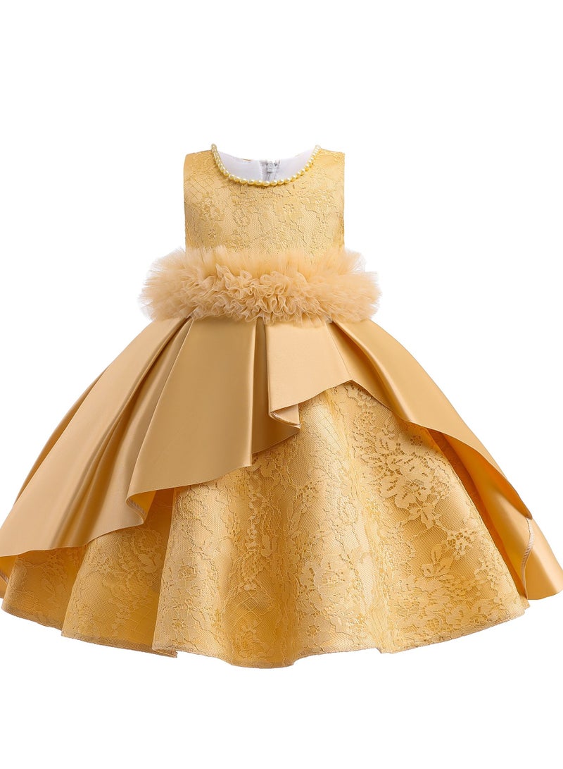 Sequins Flower Mesh Dress