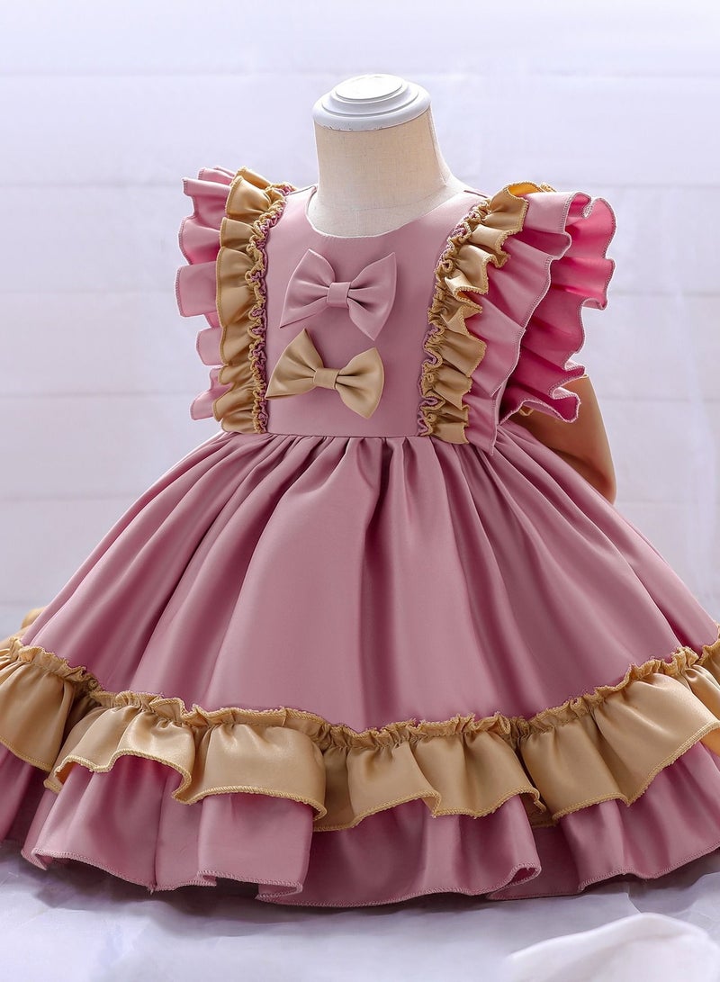 Princess Flower Cap Sleeve Maxi Dress
