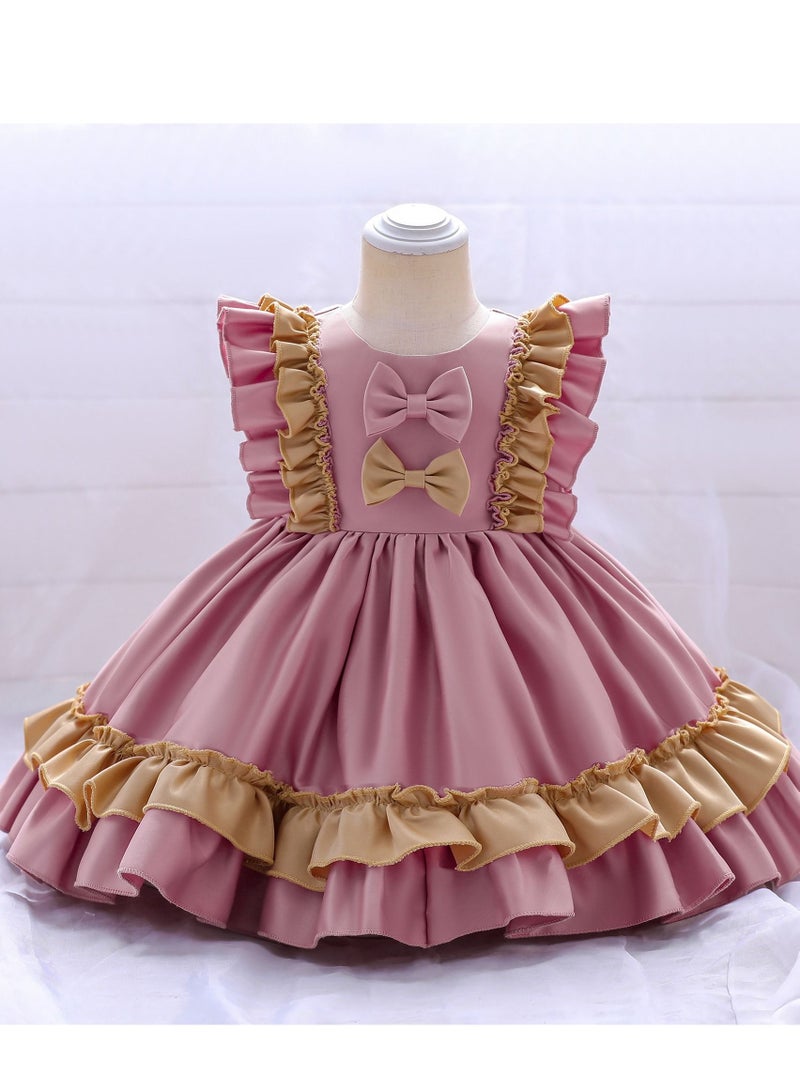Princess Flower Cap Sleeve Maxi Dress