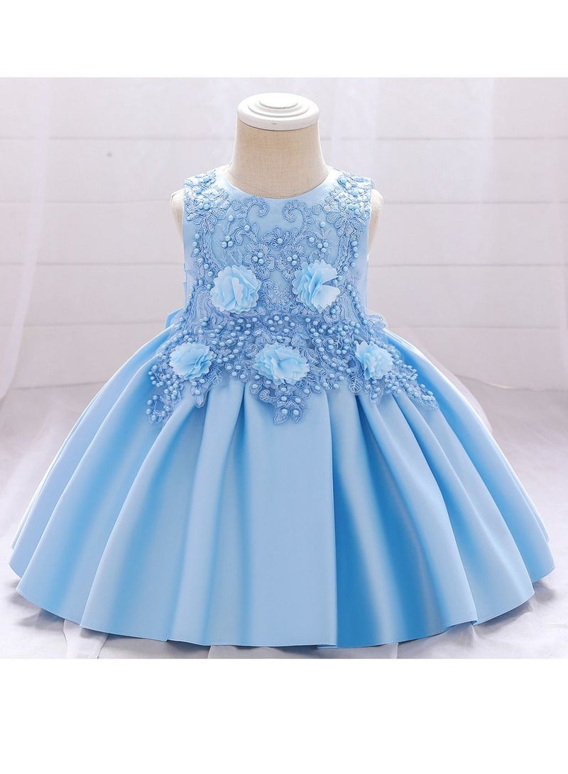 Fashionable Cute Girls Dresses Blue