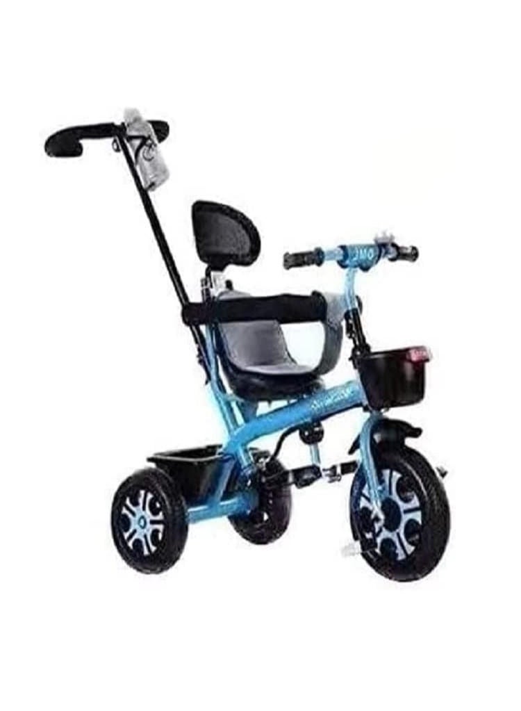 Kid's Push Bar 3-Wheel Ride-on Bike for Boys & Girls Color Blue