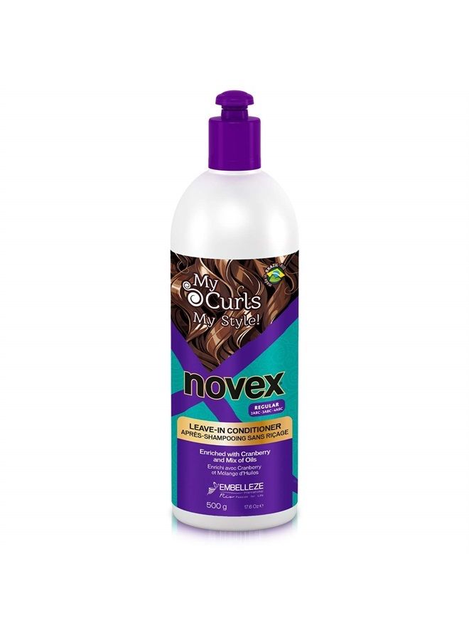 Novex My Curls Memorizer Leave in Conditioner - 16.9 oz. - Defines Curls, Controls Volume, Reduces Frizz, Adds Softness, for All Curly Hair Types