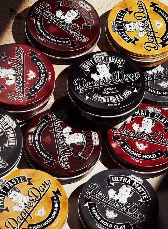 Strong Hold Matte Clay By Dapper Dan | Mens Hair Products Matte Finish | Smoked Saffron & Leather Fragranced Hair Clay For Men | Matte Finish Hair Pomade For Men | 100ml