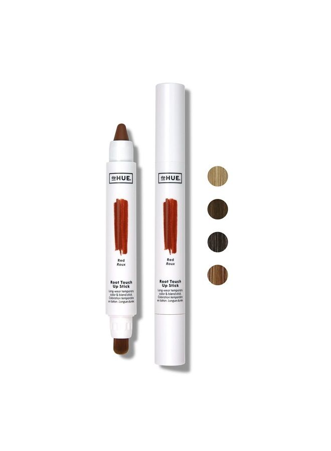 Root Touch-Up Stick, Red - Temporary Hair Color & Blend Brush Stick - Instant, Natural-Looking Gray Root Coverage - Easy to Apply - Longwear, Sweat-Resistant Formula