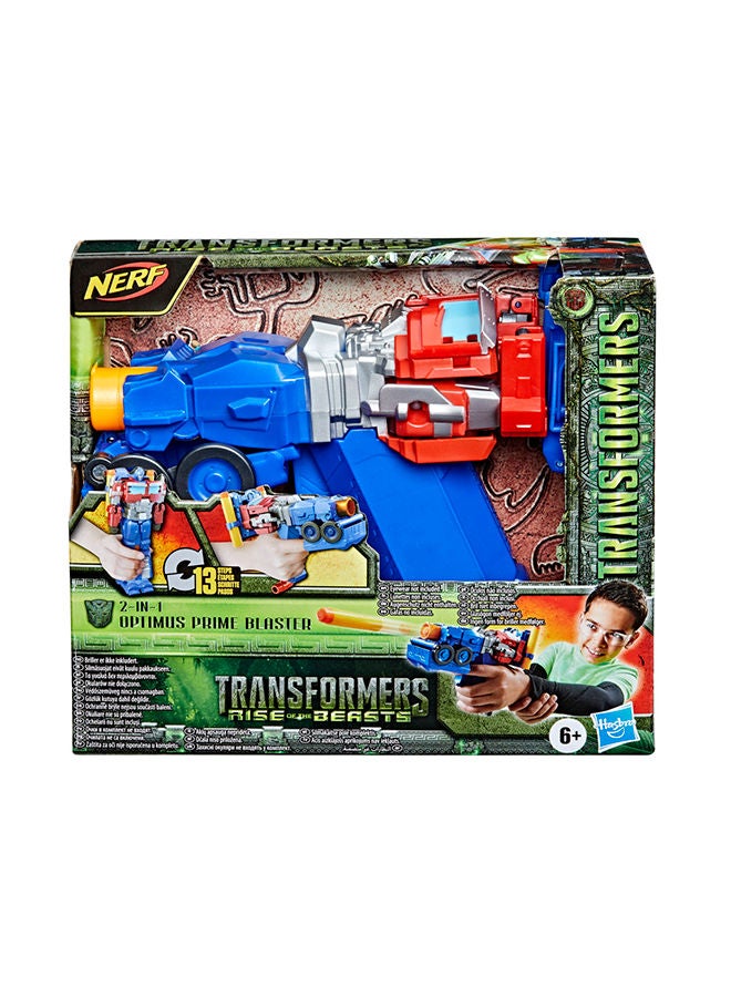 Rise Of The Beasts Movie 2-in-1 Optimus Prime Blaster Powered By Nerf For Ages 6 And Up - 7-inch