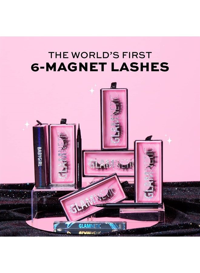 Magnetic Eyelashes - Babygirl | Short Magnetic Lashes, 60 Wears Reusable Faux Mink Lashes, Wispy Round Natural Look - 1 Pair