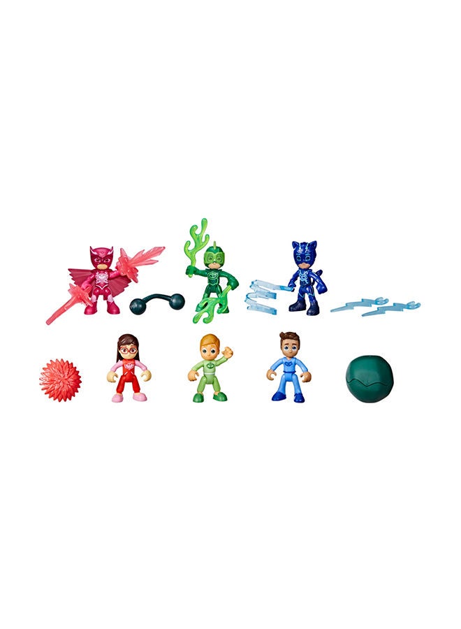 Pj Masks Nighttime Heroes Figure Set Preschool Toy 6 Action Figures And 11 Accessories For Kids Ages 3 And Up