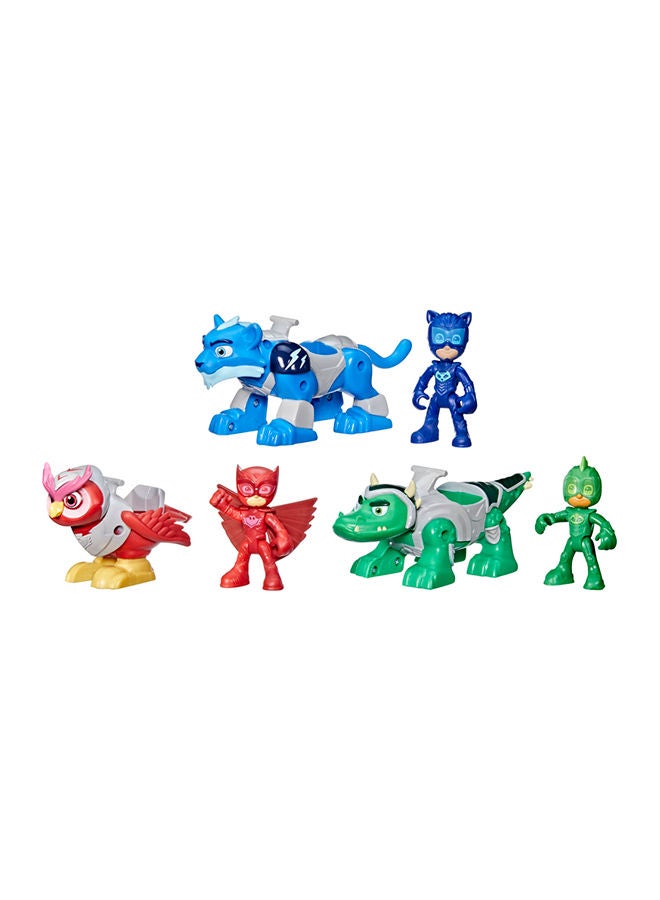 Animal Power Hero Animal Trio Preschool Toy, Figure, Vehicle Set With 3 Action Figures And 3 Cars For Kids Ages 3 And Up