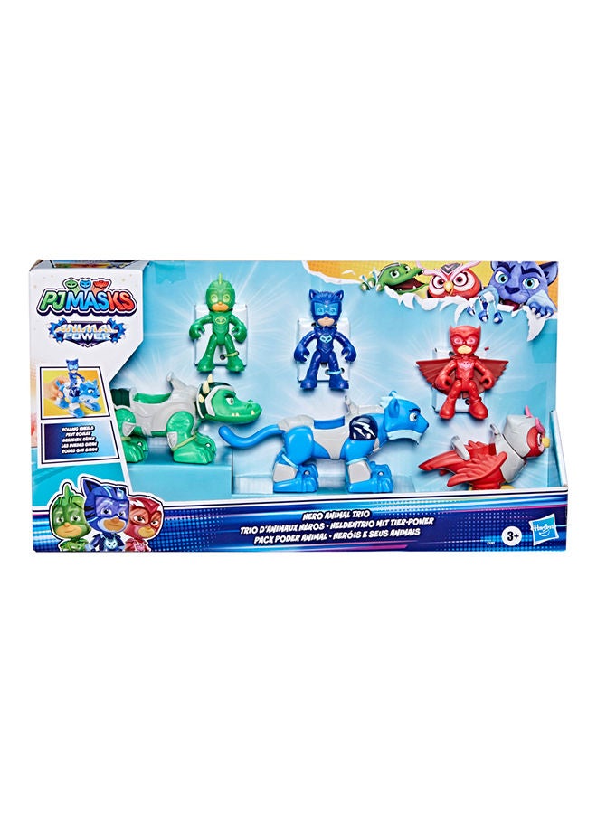 Animal Power Hero Animal Trio Preschool Toy, Figure, Vehicle Set With 3 Action Figures And 3 Cars For Kids Ages 3 And Up