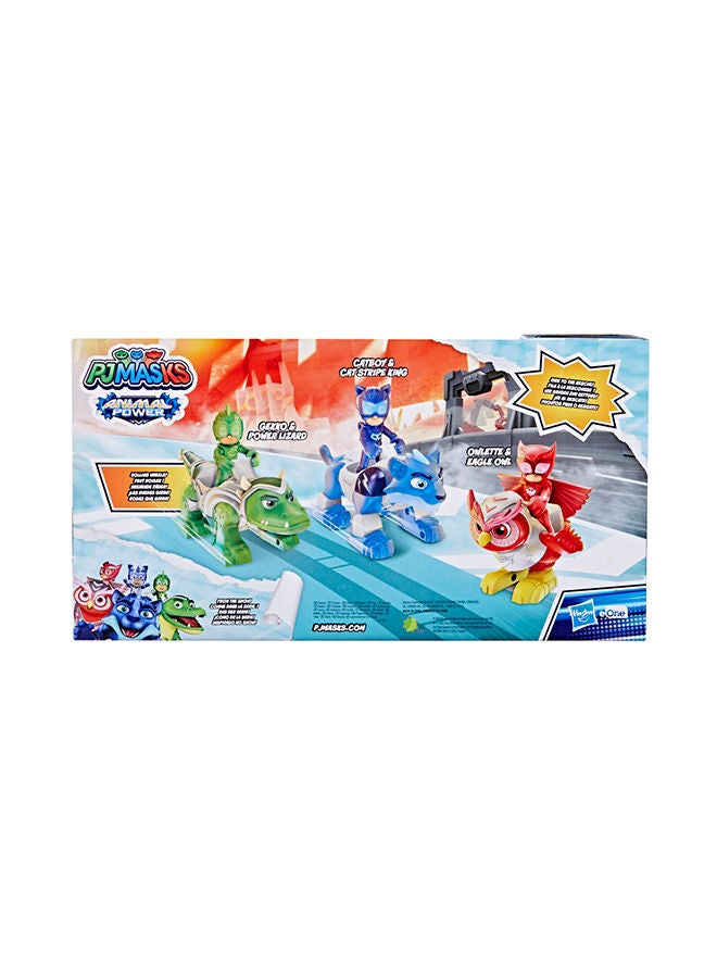 Animal Power Hero Animal Trio Preschool Toy, Figure, Vehicle Set With 3 Action Figures And 3 Cars For Kids Ages 3 And Up