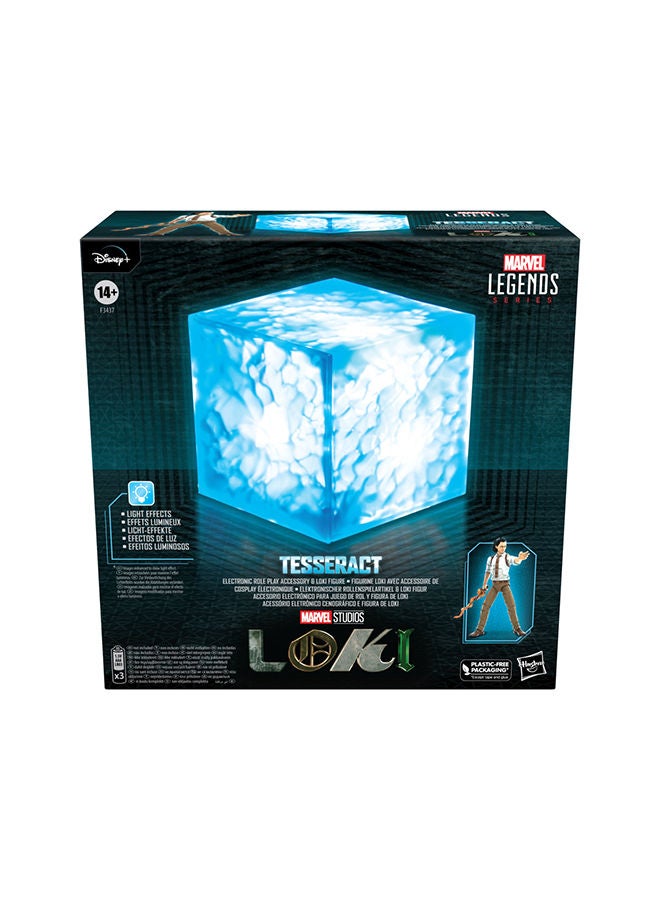 Marvel Legends Series Tesseract Electronic Role Play Accessory With Light FX, Marvel Studios’ Loki Roleplay Item And 6” Collectible Loki Figure