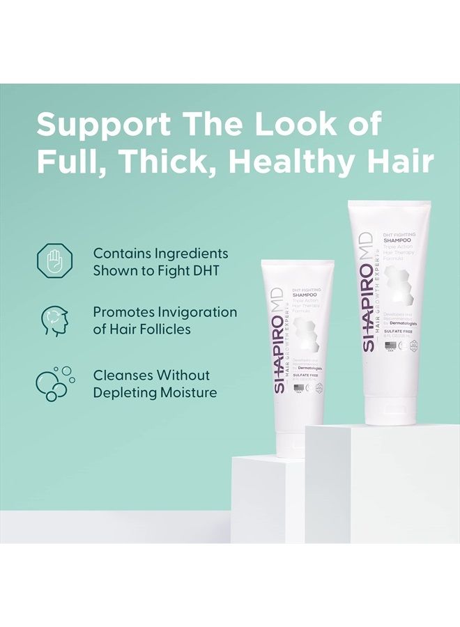 Shapiro MD Vegan Hair Loss Shampoo for Thinning Hair | Experience Healthier, Fuller and Thicker Looking Hair - Shapiro MD | 1-Month Supply