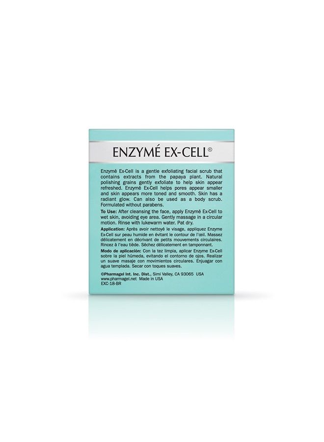 Enzyme Ex-Cell - Gentle Papaya Face Exfoliator Scrub for All Skin Types - 18 Ounces