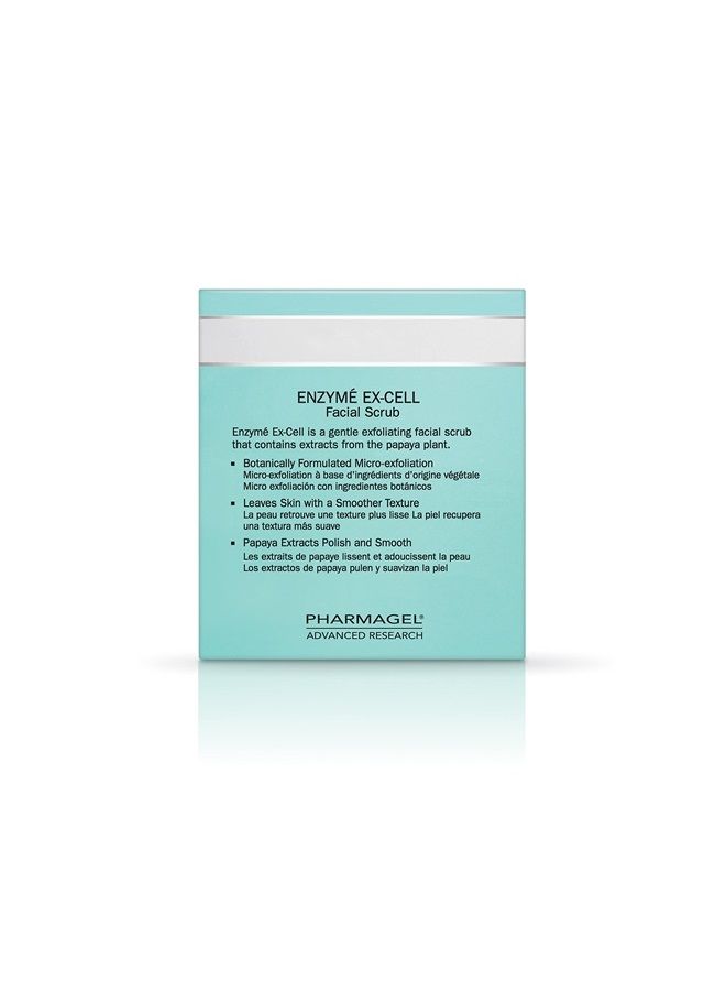 Enzyme Ex-Cell - Gentle Papaya Face Exfoliator Scrub for All Skin Types - 18 Ounces