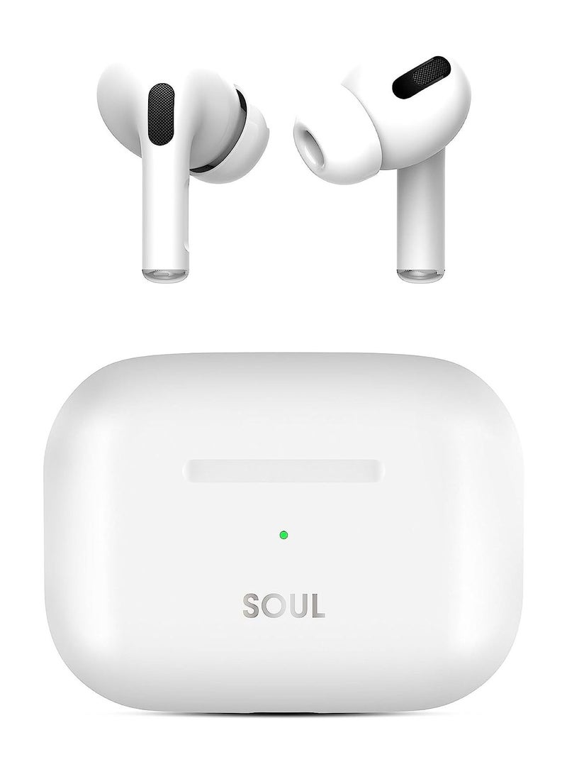 Xcell Soul 13 Ear Buds Crystel Clear Sound with ENC, 5hrs play & talk time & 100 hours standby, compatible with most Android/iOS/Harmony OS devices-White