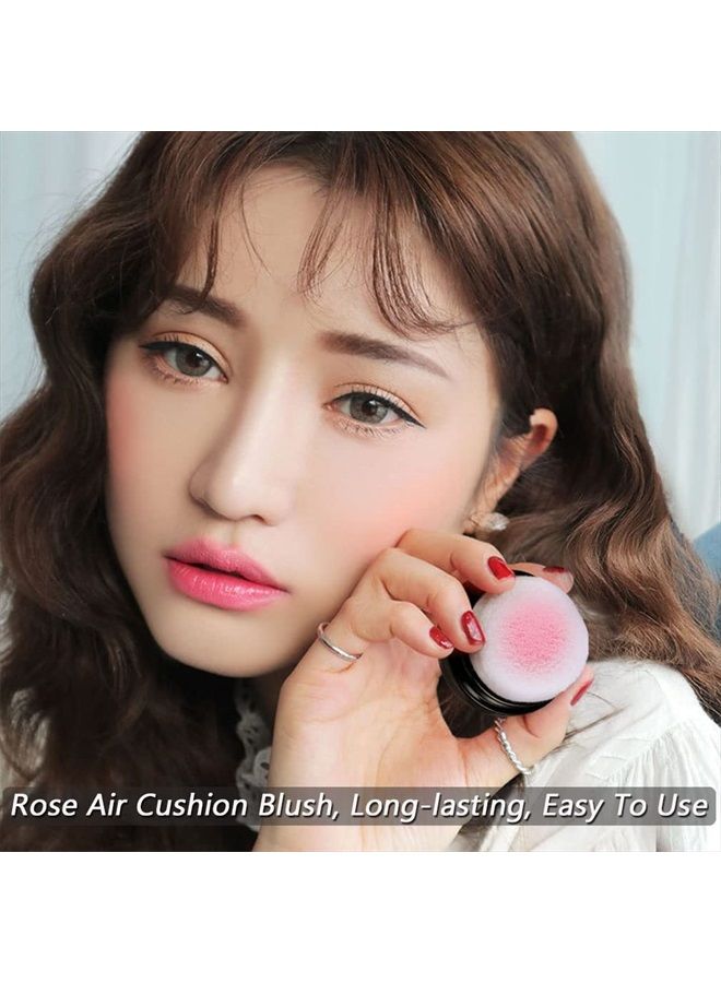 Loose Powder Blush Air Cushion Blush Natural Blusher Bright Shimmer Face Blush for Cheek Highly Pigmented Blush Makeup Easy to Blend Makeup Blushin, All Day Wear(01#)