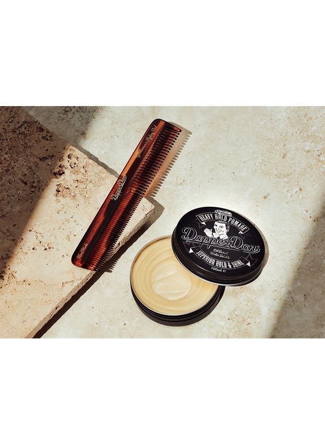 Heavy Hold Pomade for Men, Strong Hold and High Shine Mens Hair Styling Product, Oil Based, Water Soluble, Liquorice and Vanilla Scent, 2 x 100 ml