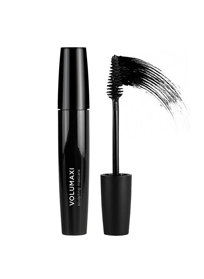 Volumaxi Sculpting Black Mascara - Volumzing, Buildable, Lengthening, Defining, Multiplying, Curling Mascara, Eyelash Eye Makeup Long Lasting Creamy Mascara for Fake Lash Effect 18ml