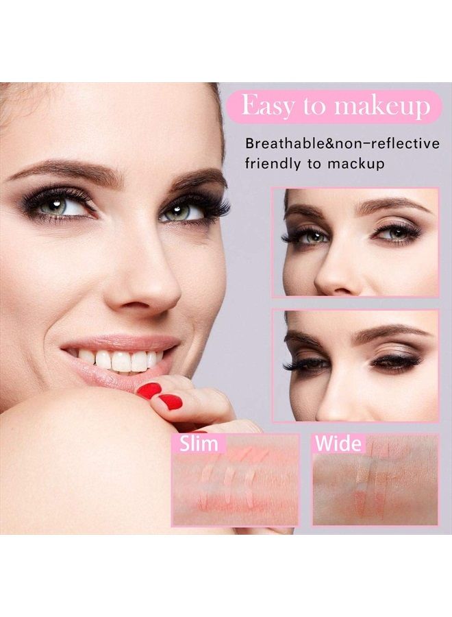5 Packs Natural Invisible Single/Double Side Eyelid Tapes Stickers, Medical-use Fiber Eyelid Strips, Instant Lift Eye Lid Without Surgery, Perfect for Hooded, Droopy, Uneven, Mono-eyelids