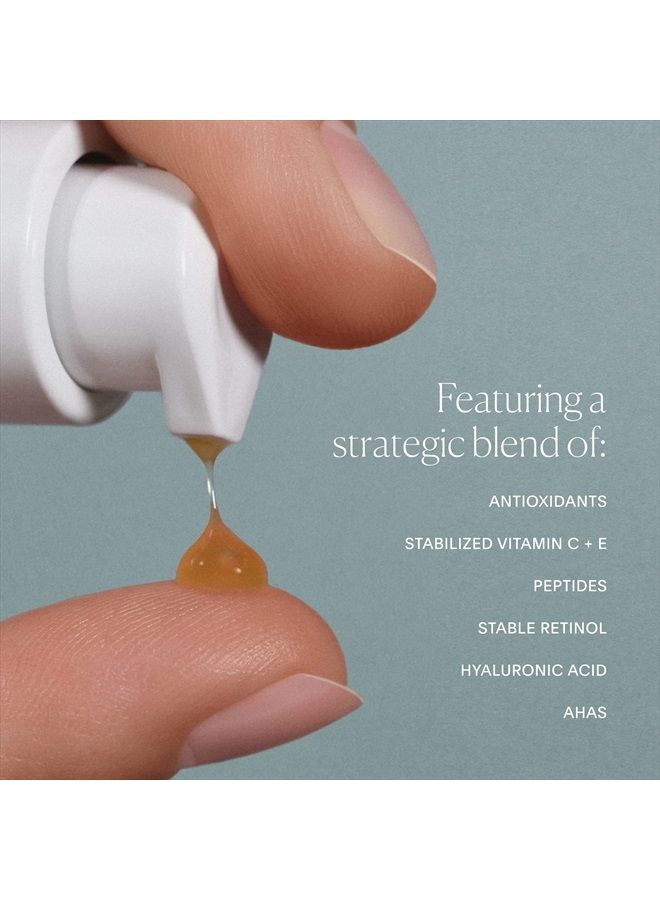 Resurfacing Compound - Anti-Aging Daily Serum with Mandelic Acid, a Gentle Blend of Exfoliants, Retinol + Vitamin C for Smoother, Brighter, & Revitalized-Looking Skin- 1.0 fl.oz