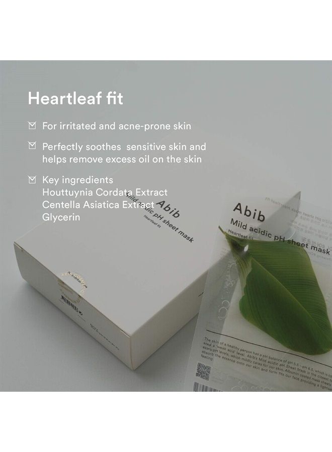 Mild acidic pH sheet mask Heartleaf Fit 30ml (10pcs)